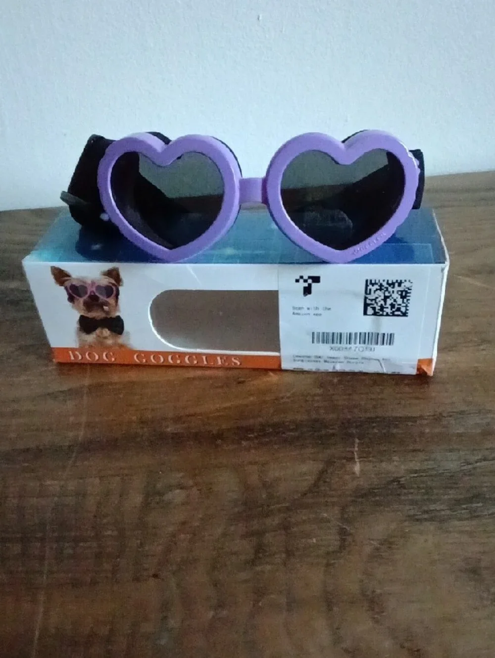 Dog 🐶 Goggles Sunglasses for Small Pets - Purple Heart Design Size SM